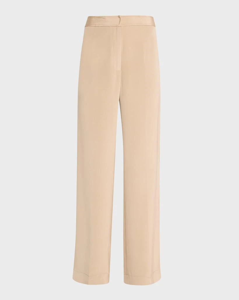 Libertine Fawn Wide-Leg Silk Trousers 1