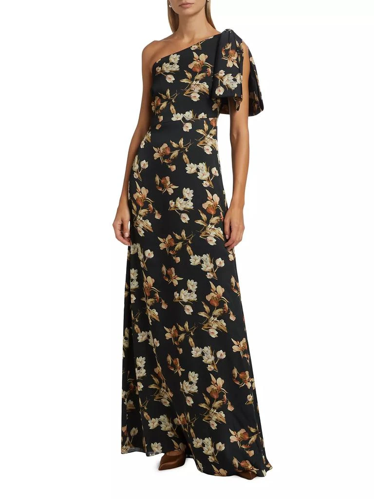 Sachin & Babi Chelsea Floral One-Shoulder Gown 3