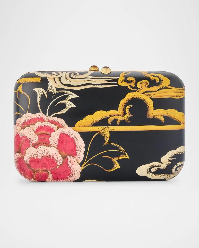 Silvia Furmanovich 18K Yellow Gold Marquetry Tibetan Rose Clutch 1