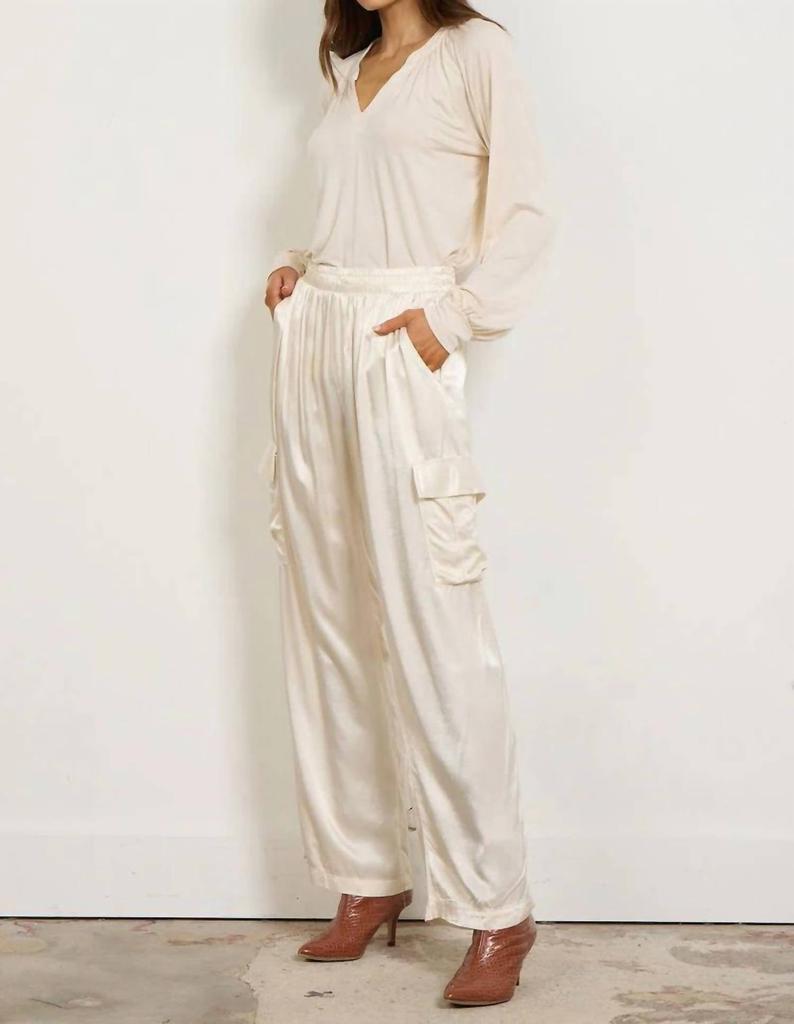 LAmade Lamade - Wide Silky Cargo Long Pant