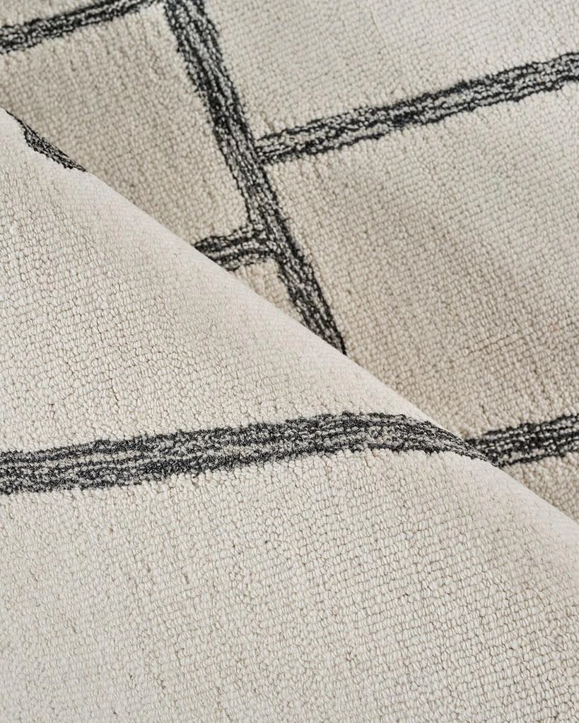 Exquisite Rugs Tangiers Hand-Tufted Ivory/Black Rug, 9' x 12' 4