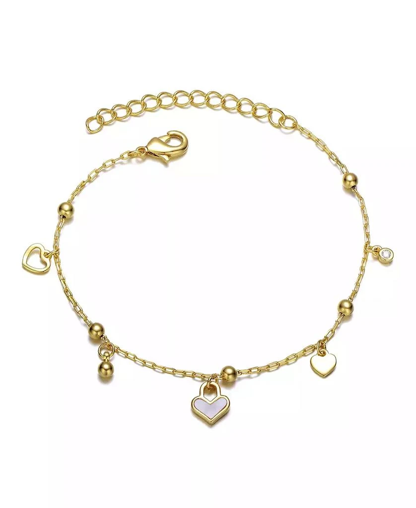 GiGiGirl Dainty Polish 14K Gold Plated Adorable Multi-Charms Bracelets