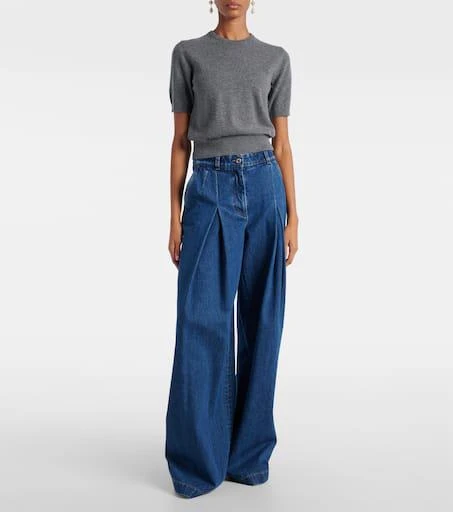 Dolce 
Gabbana Pleated wide-leg jeans 7