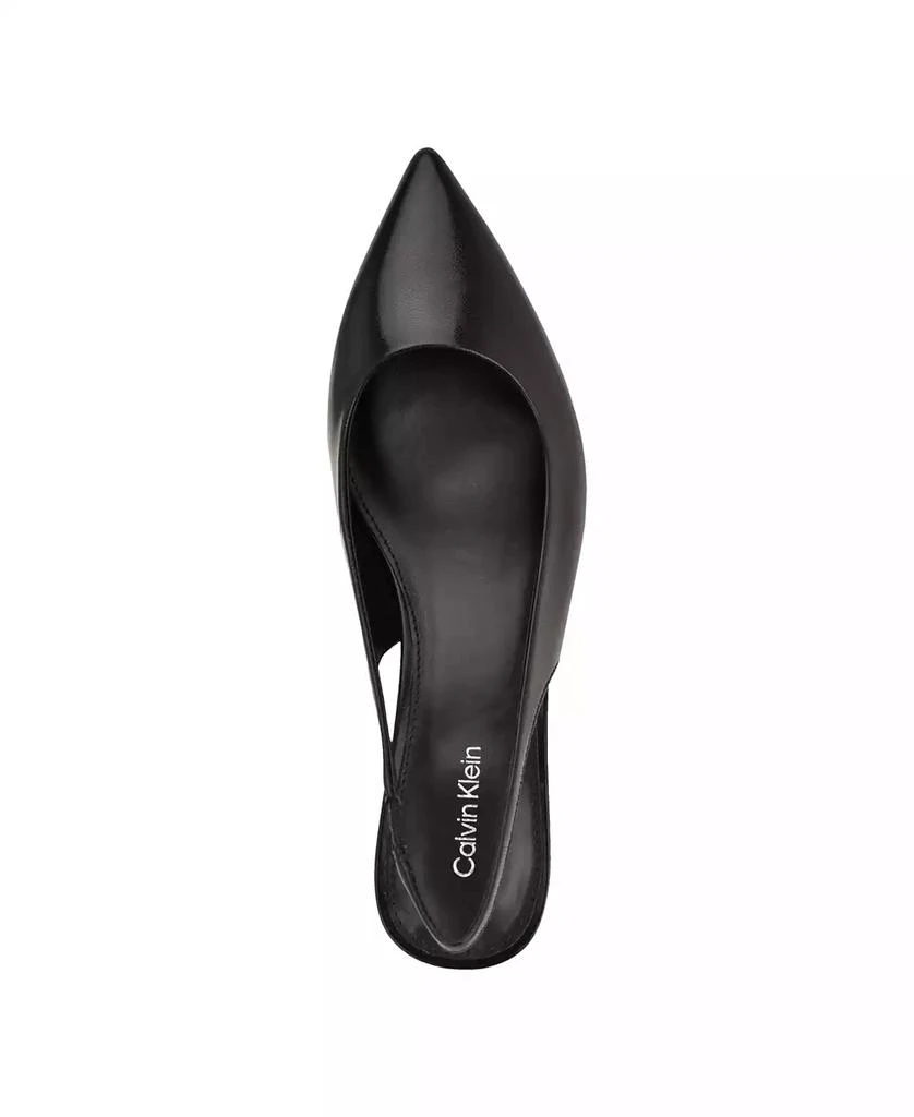 Calvin Klein Women's Mavalyn Tapered Low Wedge Slingback Pumps 4
