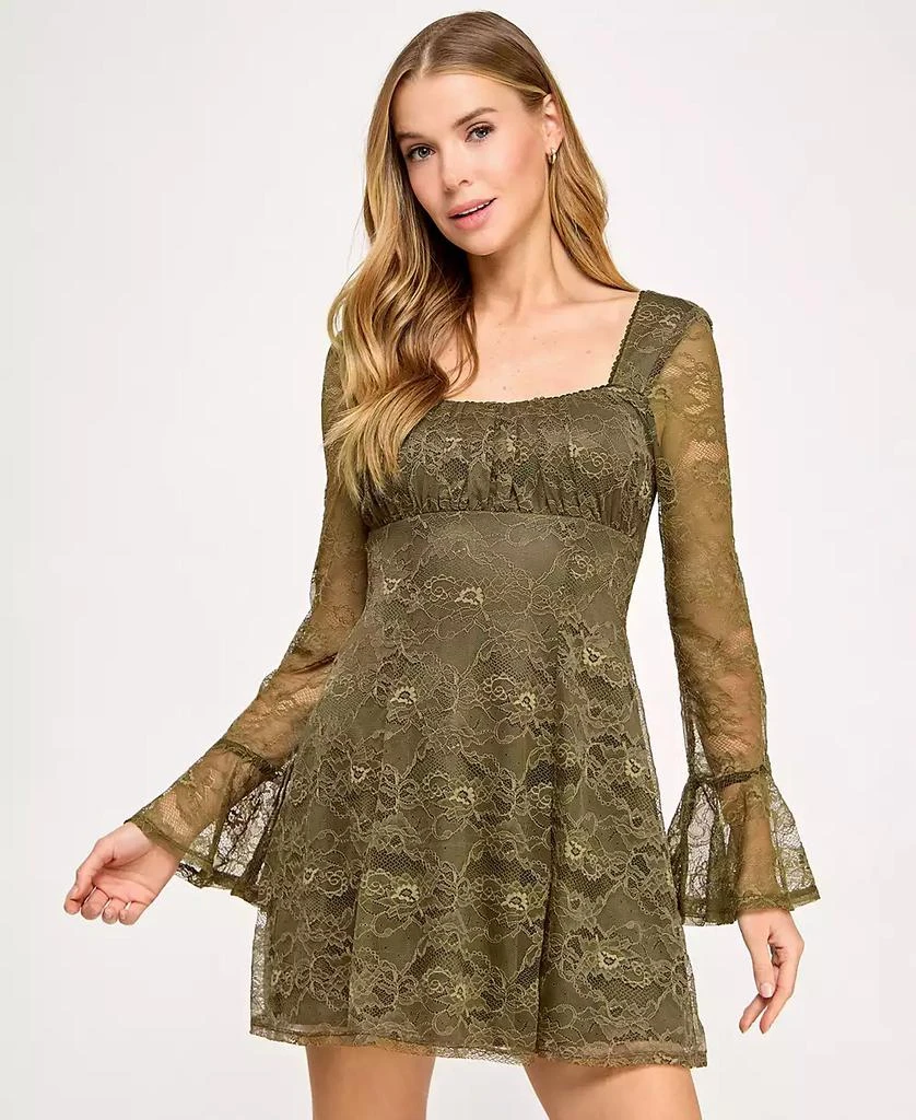 SENI & CADE Juniors' Long Sleeve Fit and Flare Dress 1