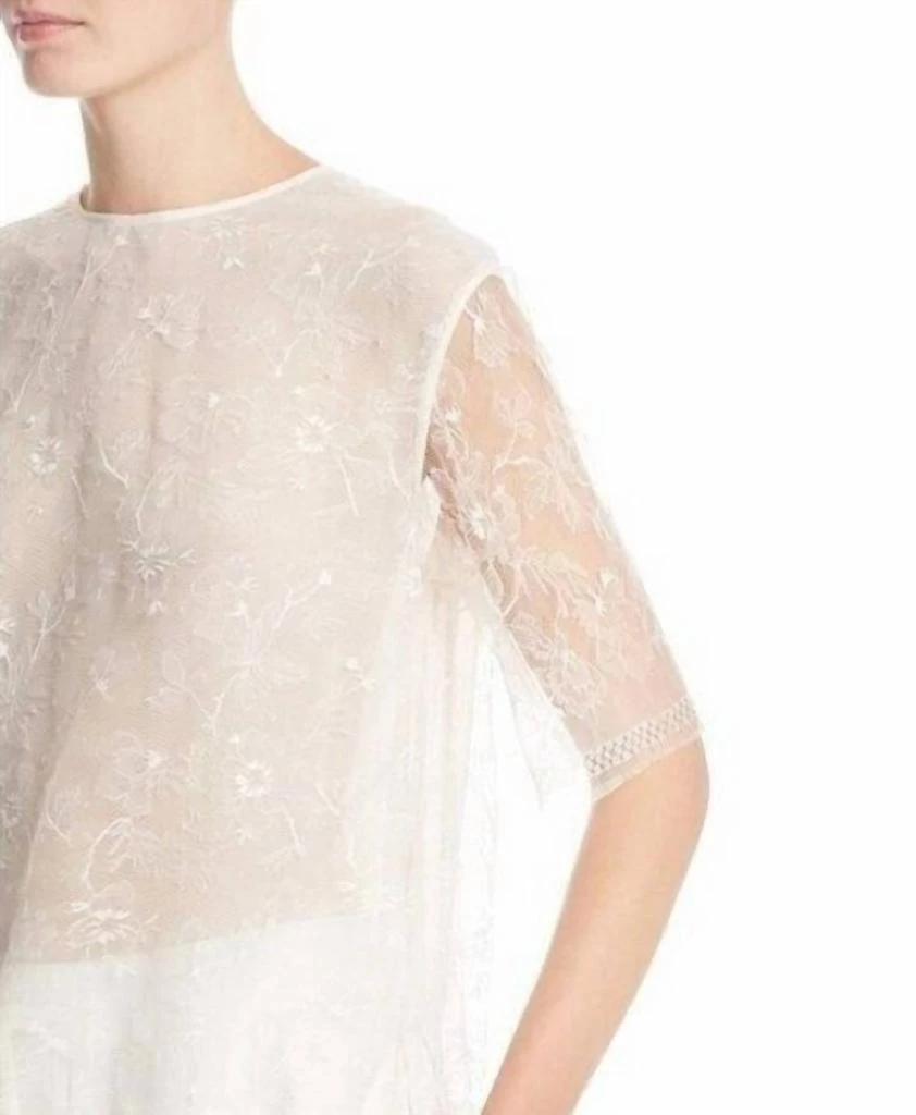 ADAM LIPPES Adam Lippes - Sheer Floral Lace Tunic Top 4