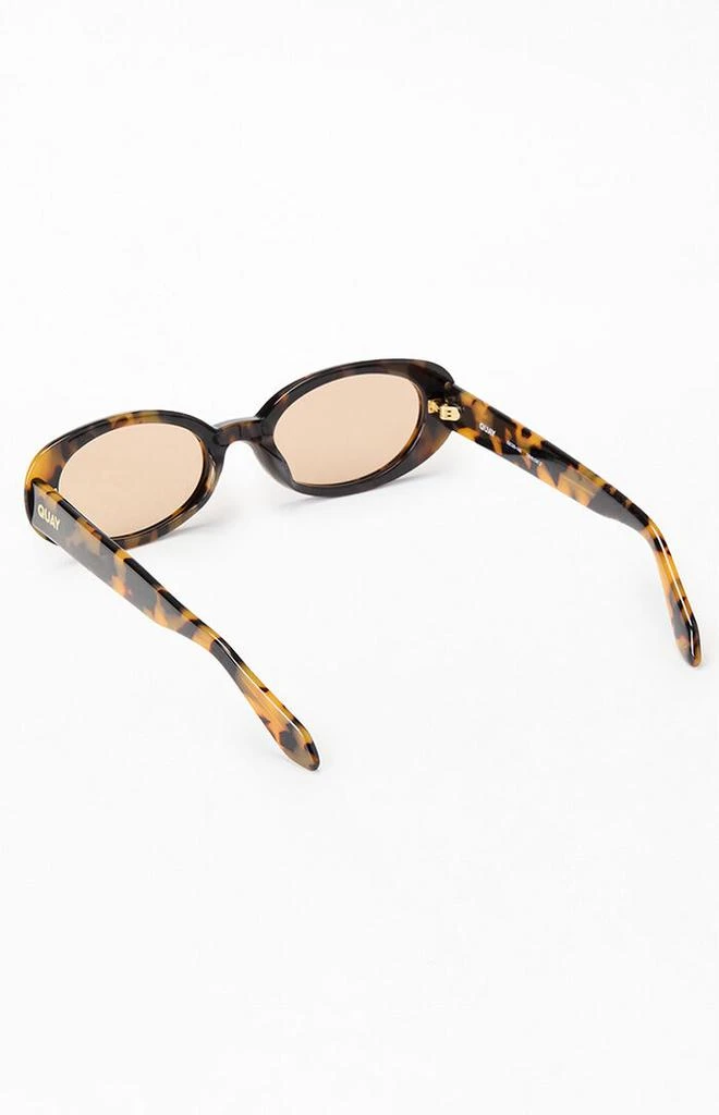 Quay Felt Cute Oval Sunglasses 2