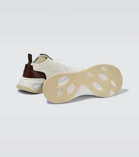 Berluti Shadow knitted leather-trimmed sneakers 7