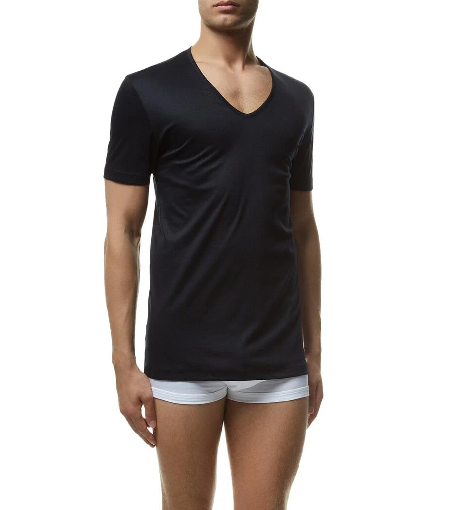 Zimmerli 286 Sea Island V-Neck T-Shirt 2