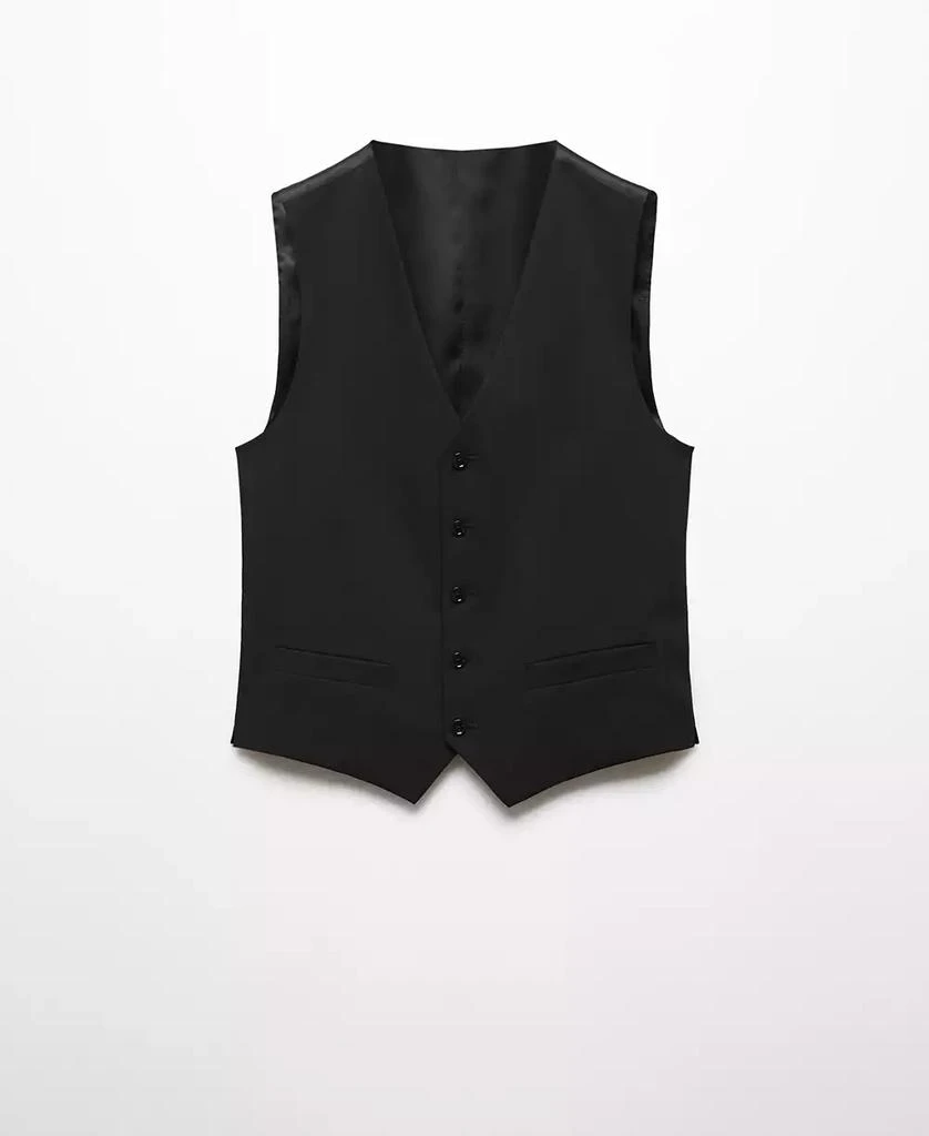 Mango Men's Super Slim-Fit Stretch Fabric Suit Vest 7