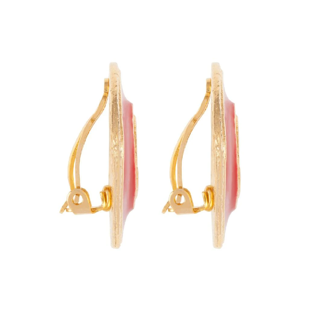 Susan Caplan Vintage 1980s vintage square enamel earrings 2