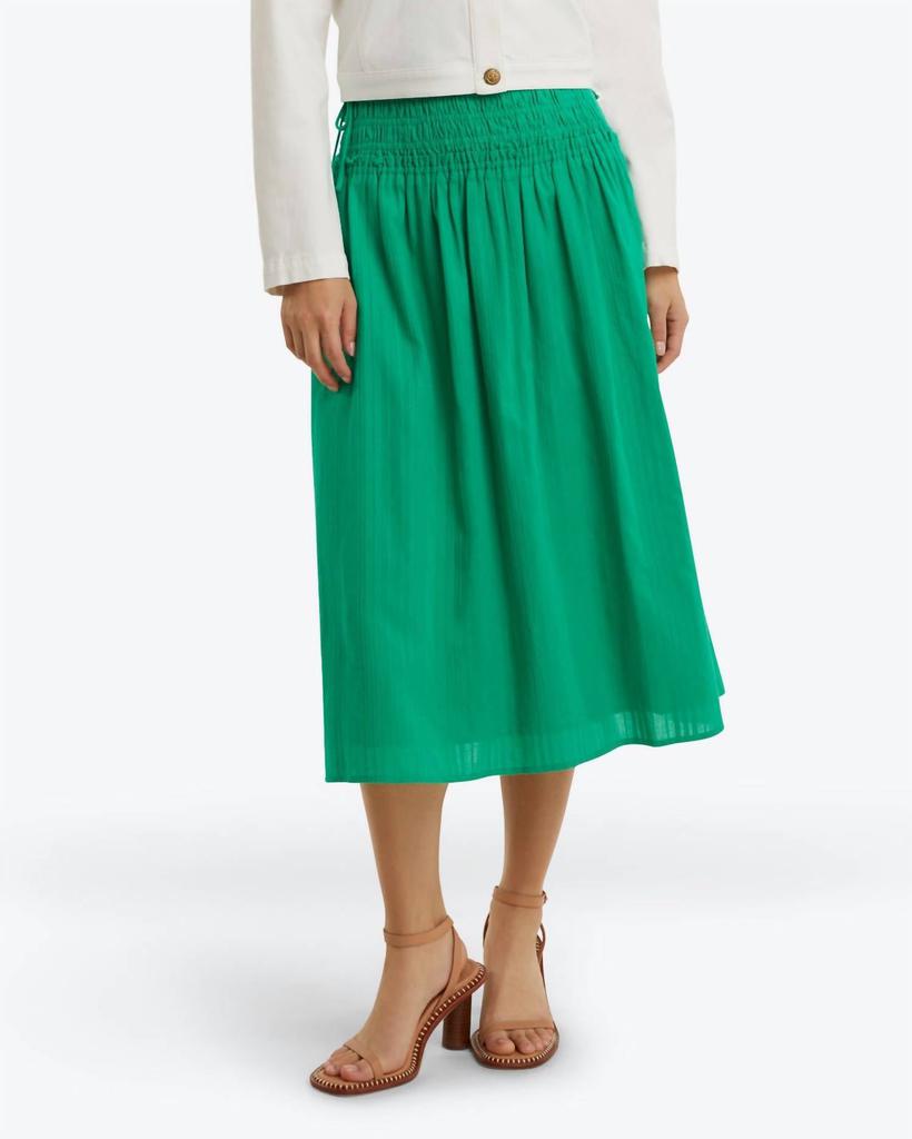 Draper James Draper James - Smocked Waist Midi Skirt