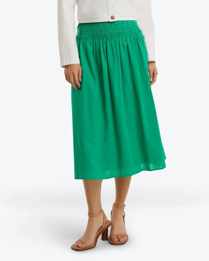 Draper James Draper James - Smocked Waist Midi Skirt 1