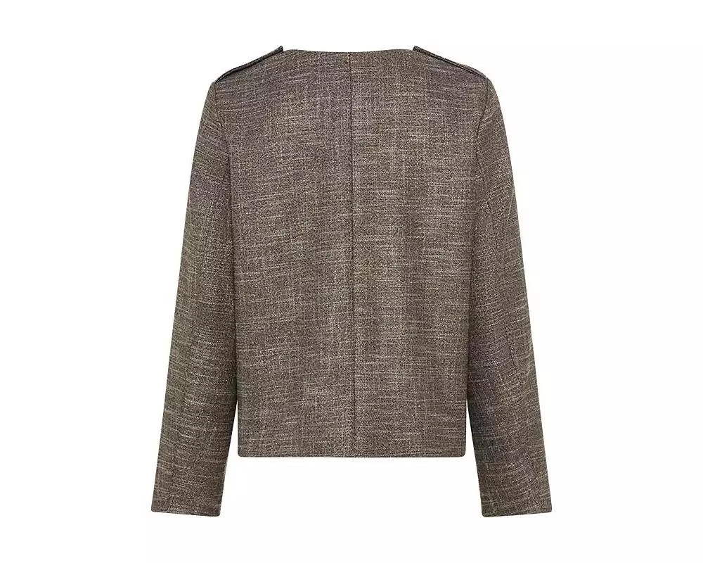 Olsen Women
s Collarless Sparkle Jacket with Gold Buttons 2