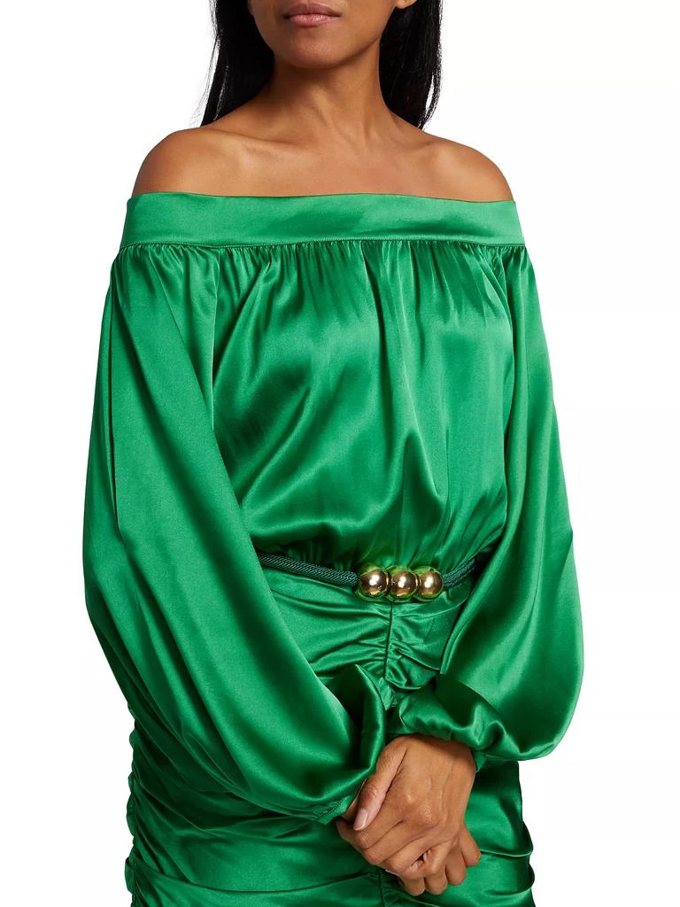 Silvia Tcherassi Claudette Silk Ruched Minidress 6