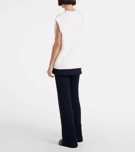 Loewe Anagram cable-knit wool sweater vest 3