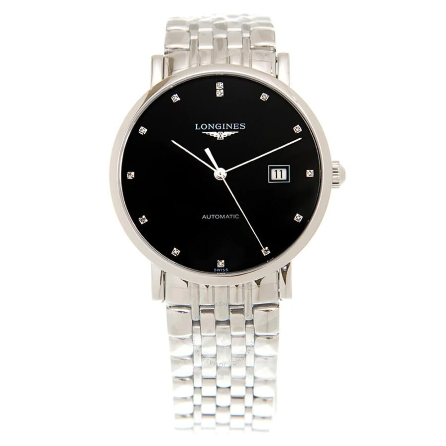 Longines Elegant Automatic Diamond Black Dial Men's Watch L4.910.4.57.6 2