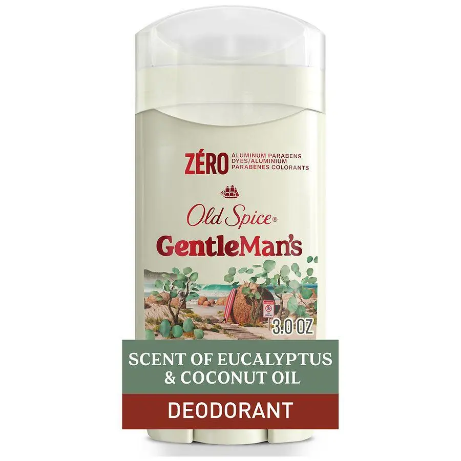 Old Spice GentleMan's Deodorant, Aluminum Free, 24/7 Freshness Eucalyptus + Coconut Oil