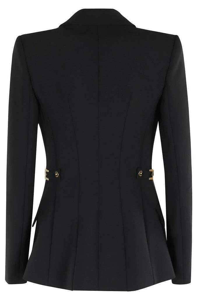 ELISABETTA FRANCHI Single-Breasted Tailored Blazer With Gold-Tone Accents 2