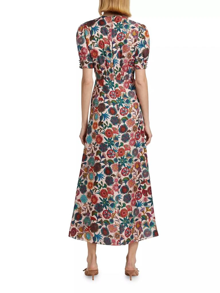 Saloni Lea Floral Silk Maxi Dress 5