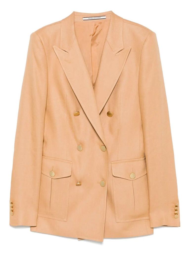 ジャケット Tagliatore Beige double-breasted jacket TAGLIATORE Double-breasted Jacket With Leo Pattern - Suits