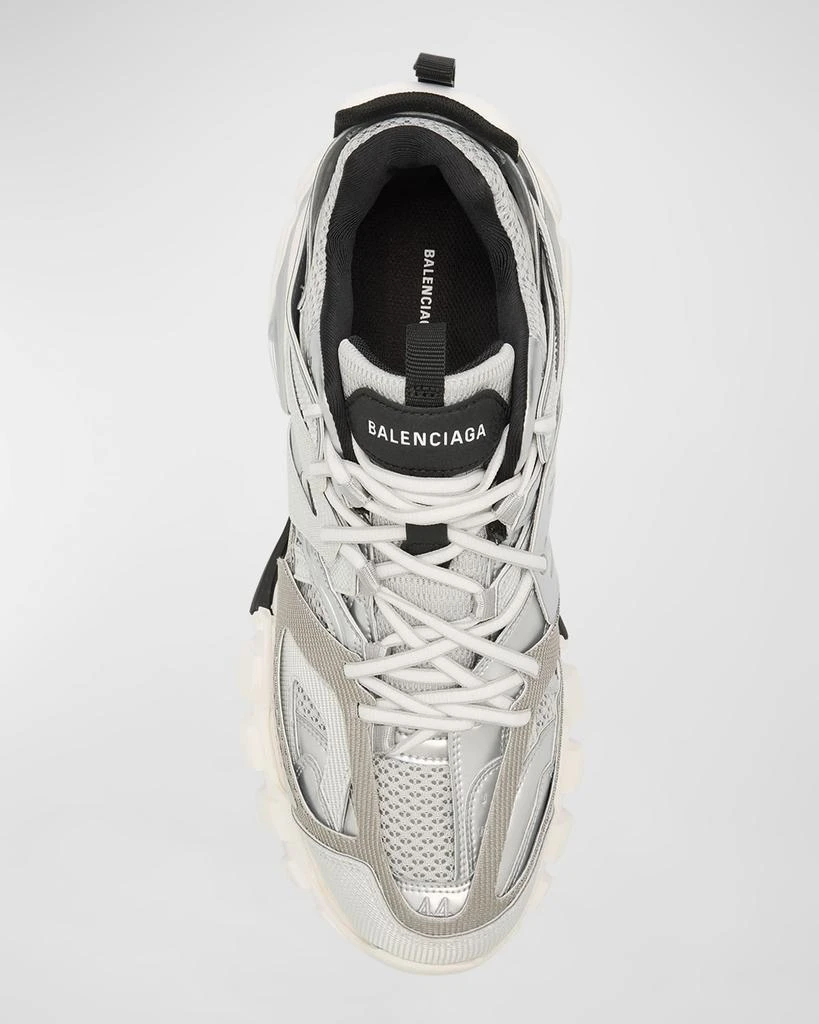 Balenciaga Men's Track Metallic Mesh Sneakers 6