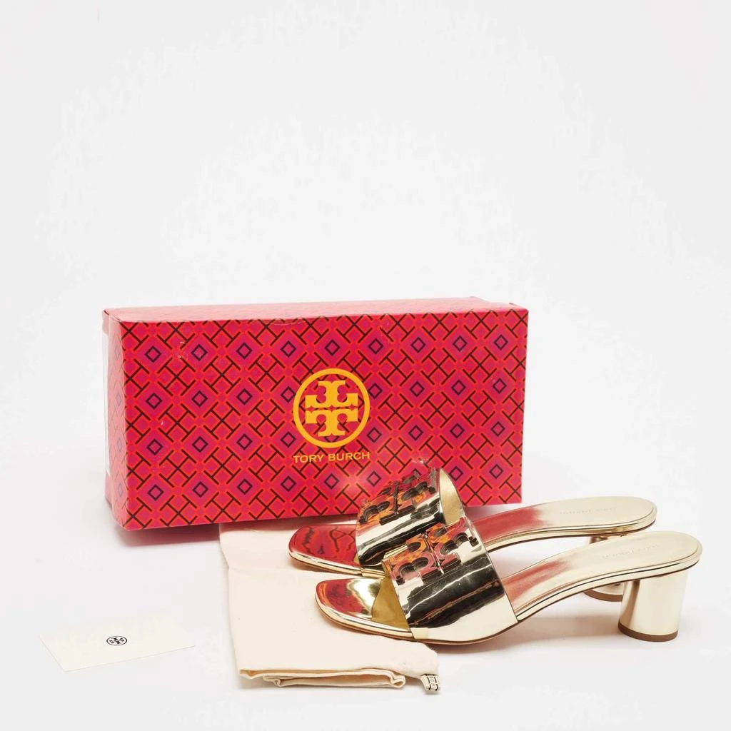 Tory Burch Tory Burch Gold Patent Leather Ines Slide Sandals Size 40.5 9