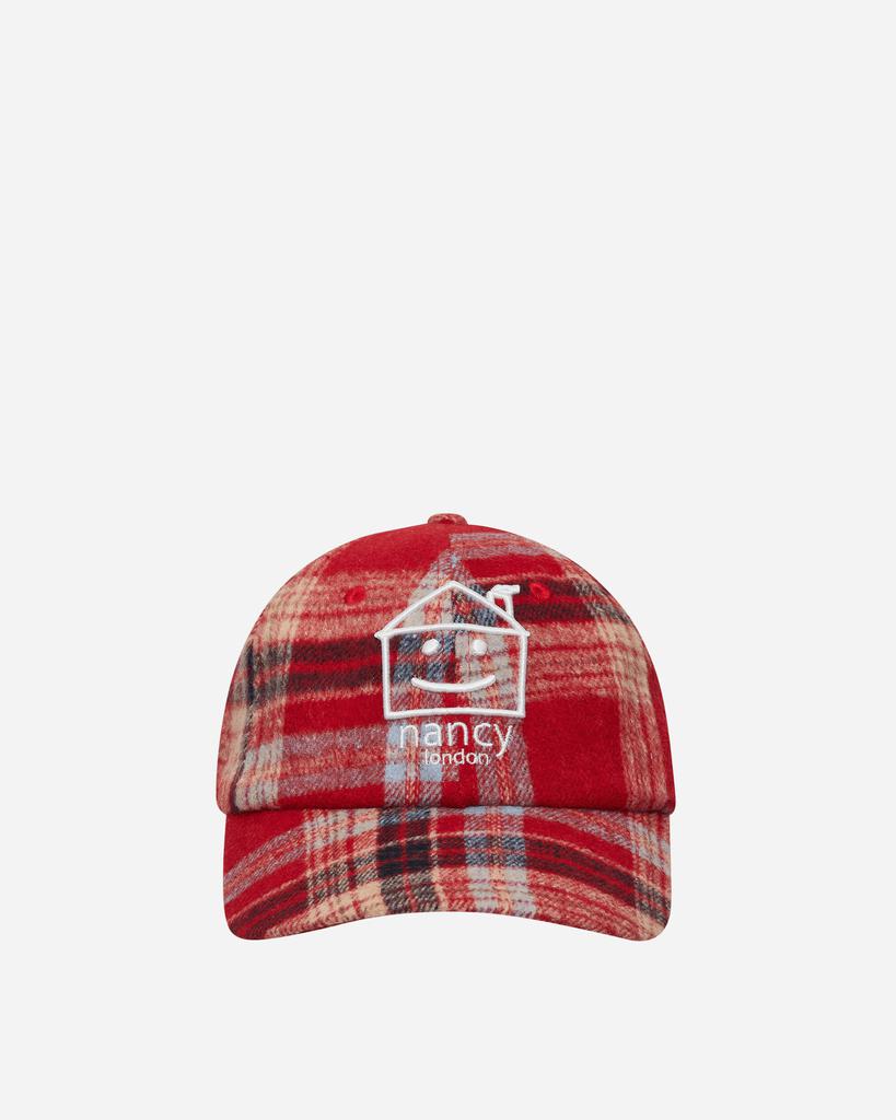 Nancy Plaid House 6-Panel Cap Red