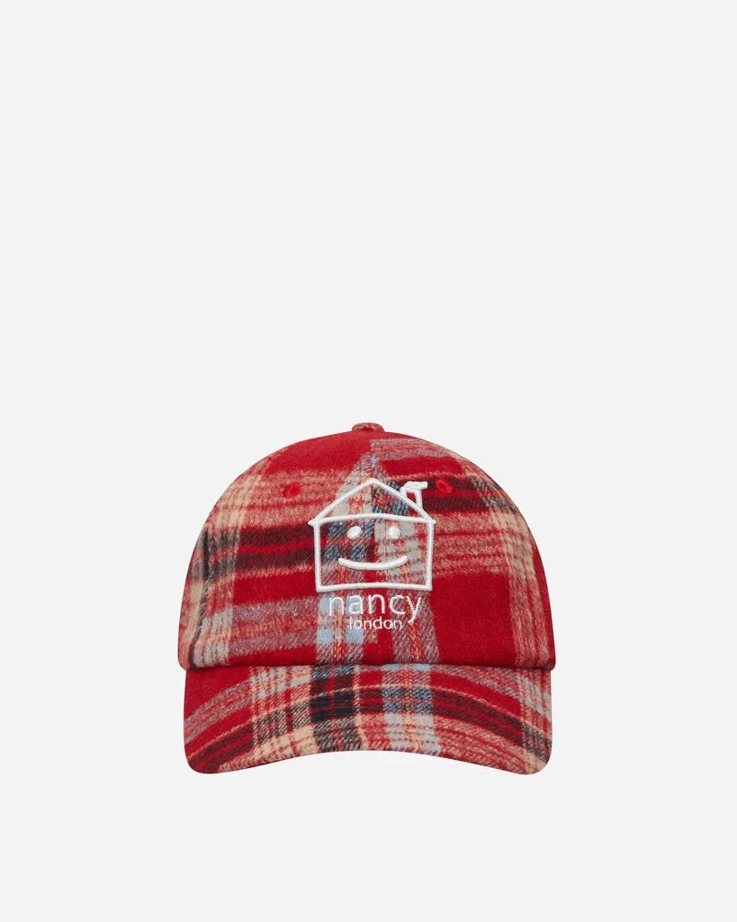 Nancy Plaid House 6-Panel Cap Red 1