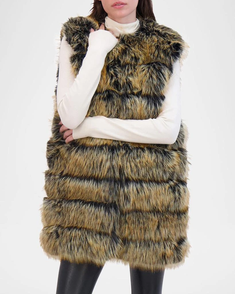 Theia Fox-Like Faux Fur Vest 6