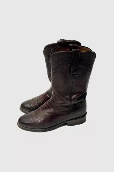 Urban Outfitters Vintage 1990’s Lucchese Embroidered Oxblood Cowboy Boots 3