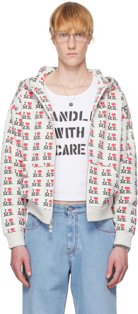 Ashley Williams I LOVE ME バタフライパーカー Ashley Williams Pink 'I Heart Me' Butterfly Zip Hoodie Ashley Williams