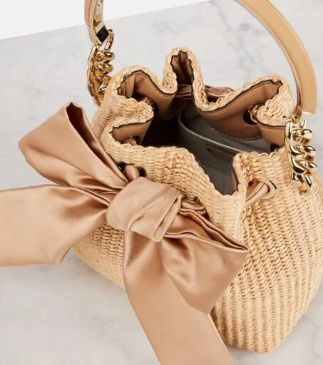 Jimmy Choo Bon Bon raffia bucket bag 3
