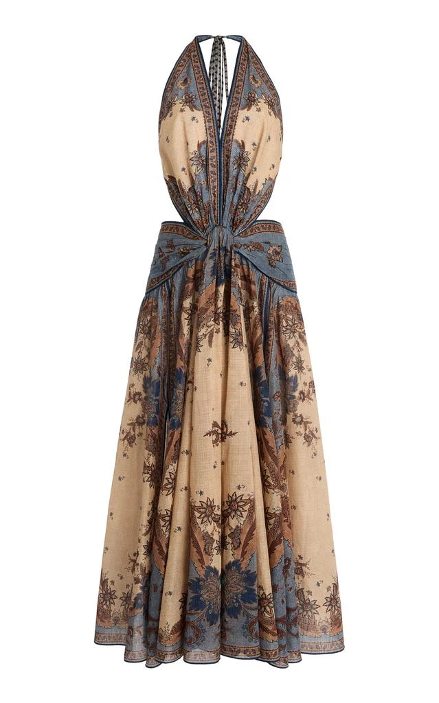 Zimmermann Zimmermann - Ascension Printed Cotton Maxi Halter Dress - Blue - 2 - Moda Operandi 1