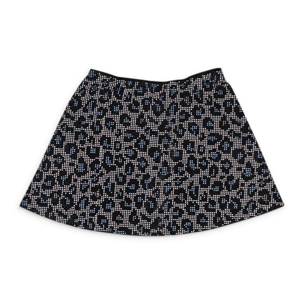 ADAM SELMAN SPORT NWT ADAM SELMAN CRYSTAL RHINESTONE LEOPARD BLUE MINI SKIRT 2