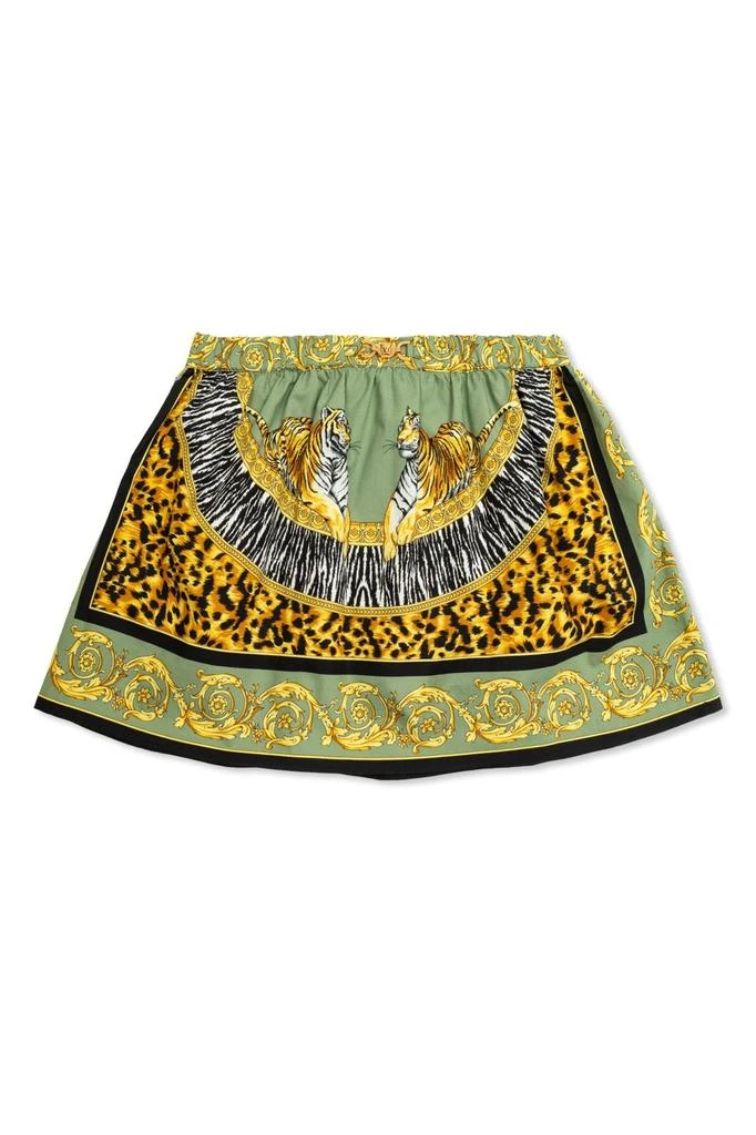Versace Versace Kids Wild Cat Printed Skirt