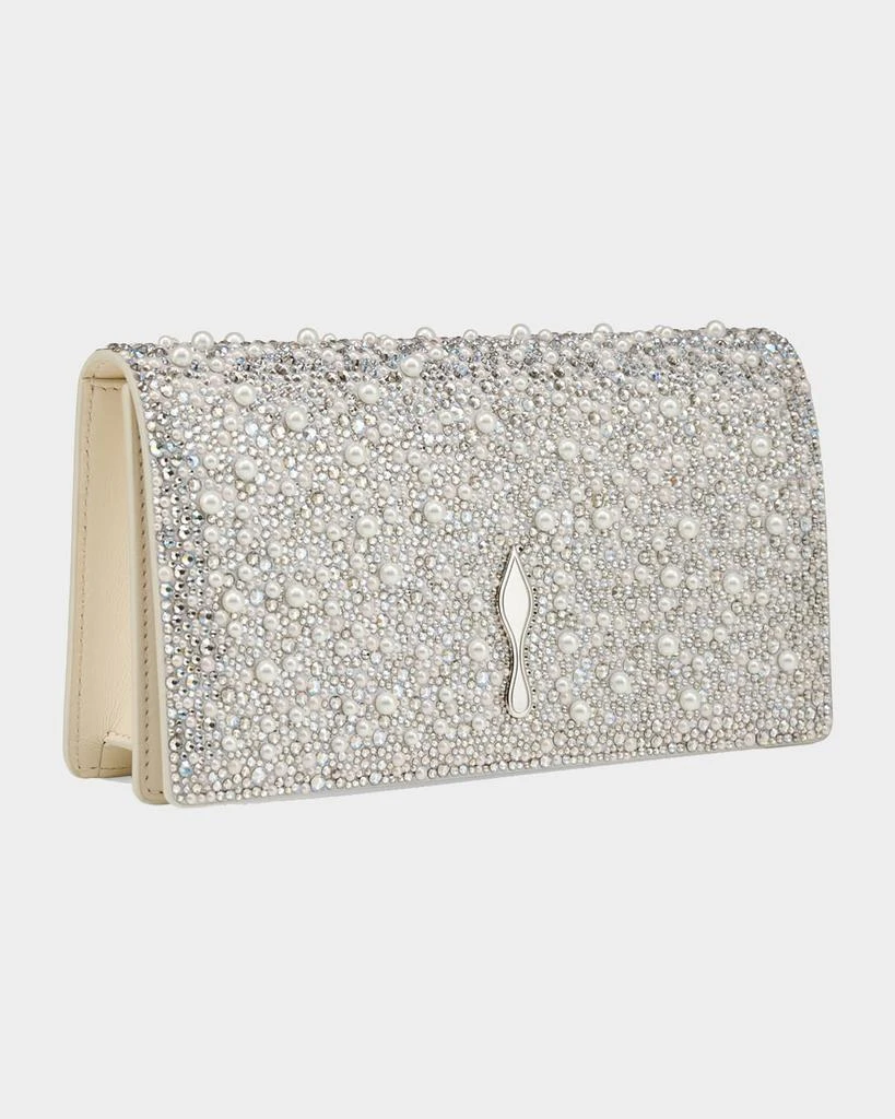 Christian Louboutin Bettina Clutch Bag in Strass 
Pearly Suede 5