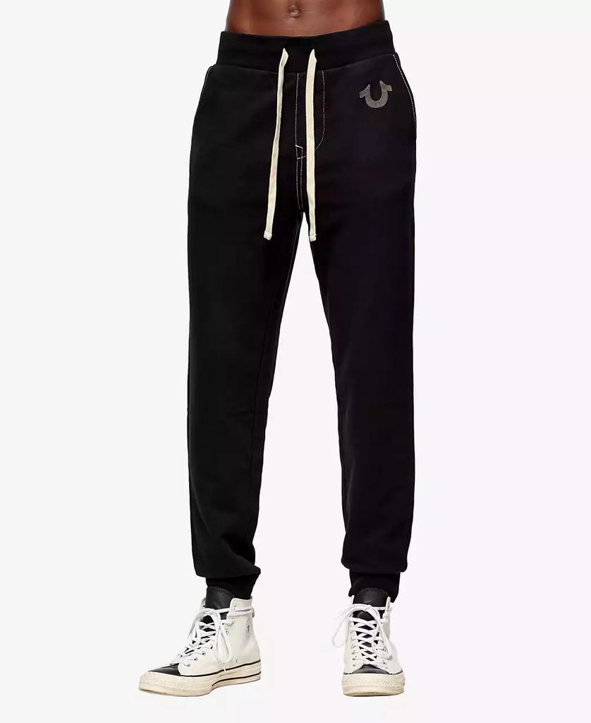 True Religion Men's Classic Logo Elastic Drawstring Joggers