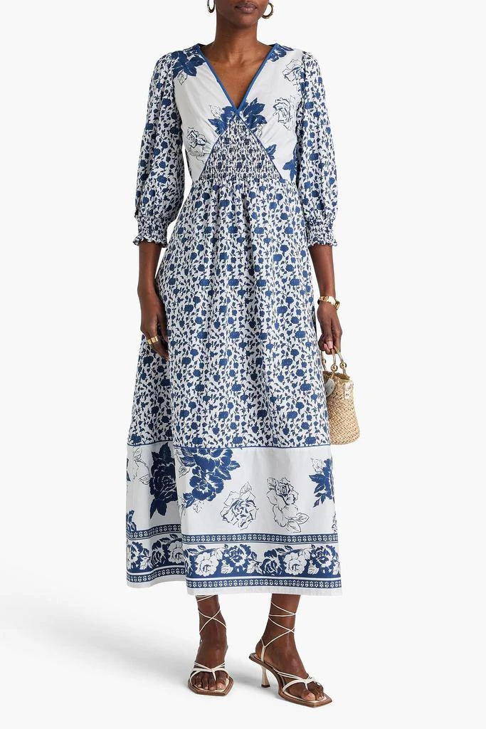 LORETTA CAPONI Yara printed woven maxi dress 2