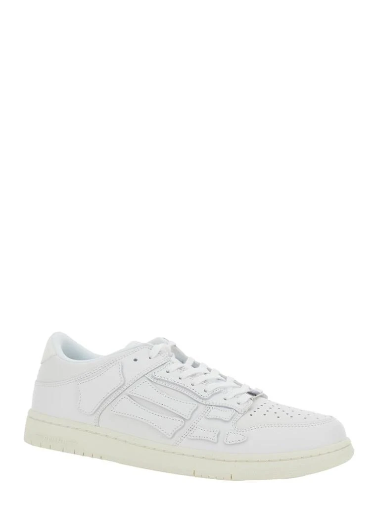 AMIRI 'Skel Top Low' White Sneakers With Skeleton Patch In Leather Man 2