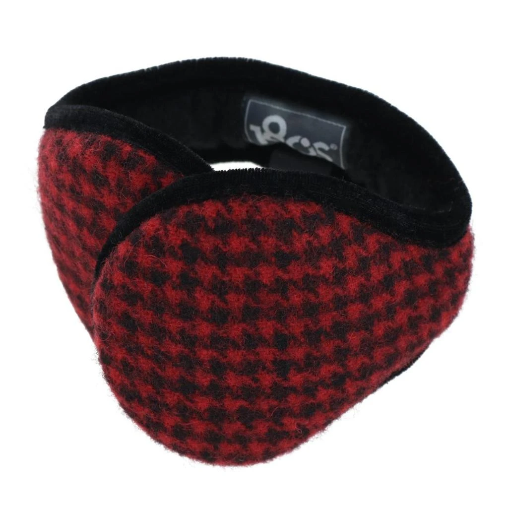 180s Women
s American Wool Houndstooth Wrap Around Ear Warmer
