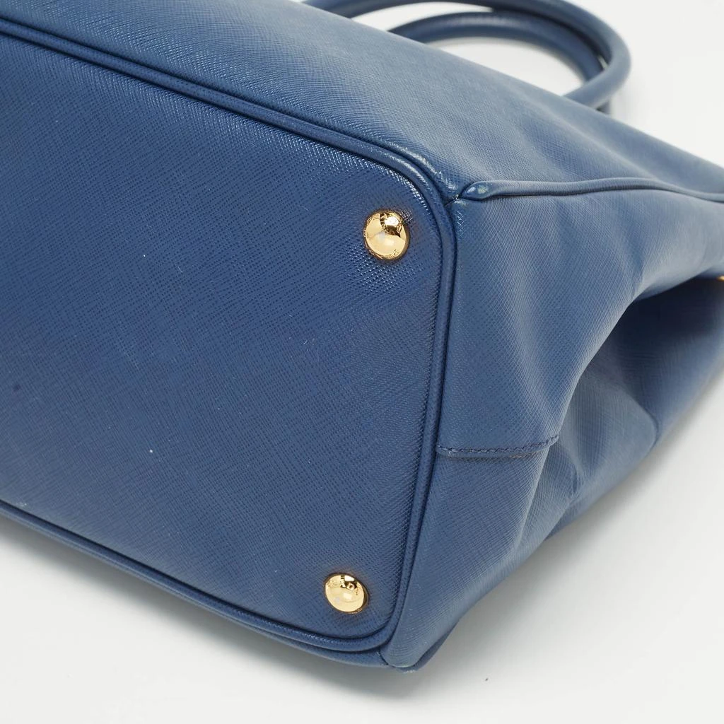 Prada Prada Navy Blue Saffiano Lux Leather Large Double Zip Tote 22