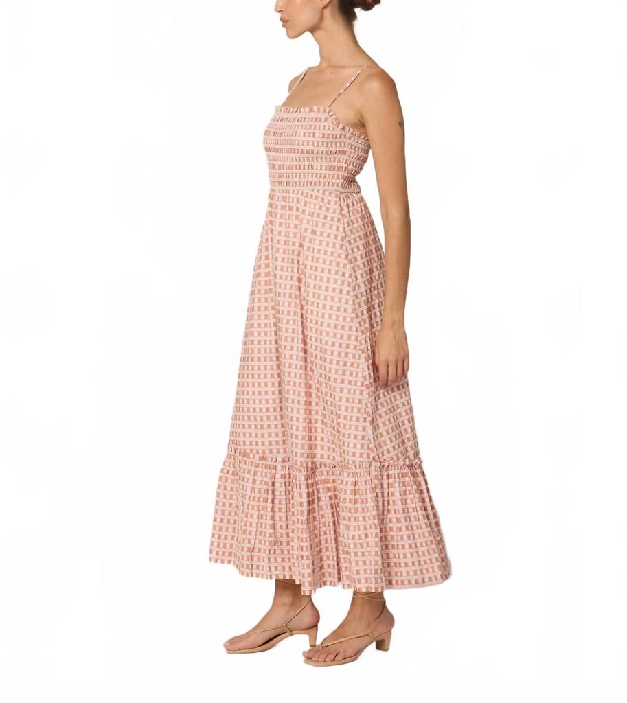 Cleobella Magnolia Ankle Dress In Bellini Plaid