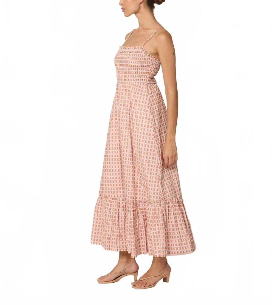 Cleobella Magnolia Ankle Dress In Bellini Plaid 2