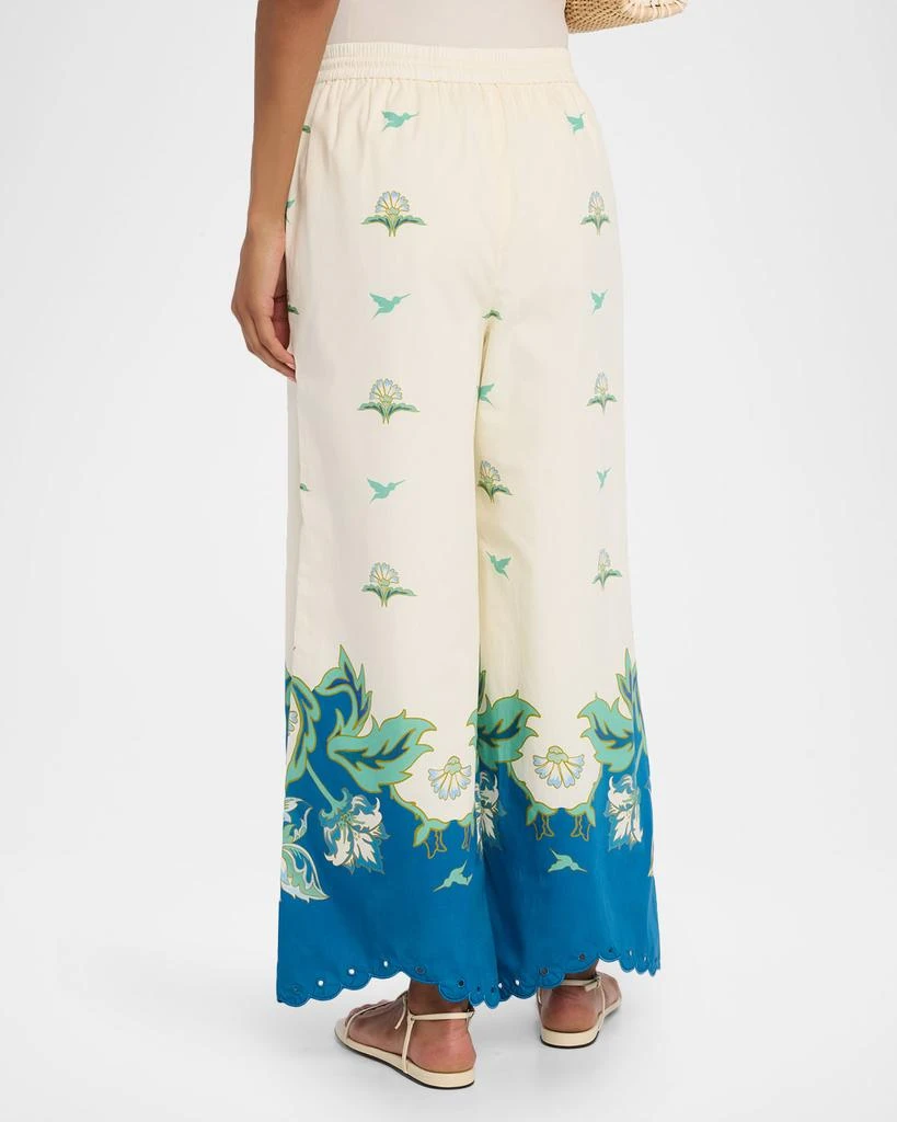 Mestiza New York Cortez Embroidered Wide-Leg Cotton Pants 3