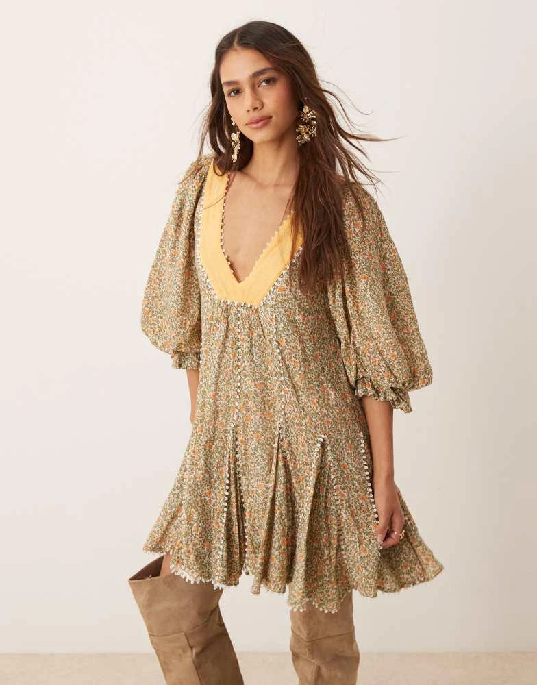 blue dress for baby girl Free People Southwest Lace Maxi Dress – Timber Boutique main image 0