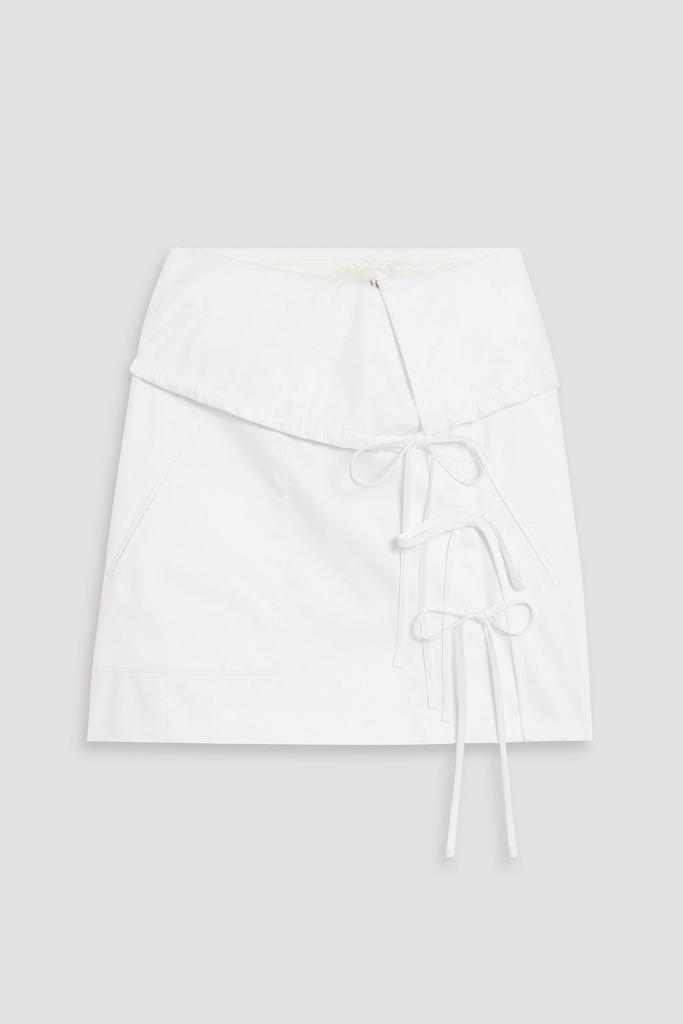 Altuzarra Bow-detailed cotton-poplin mini skirt