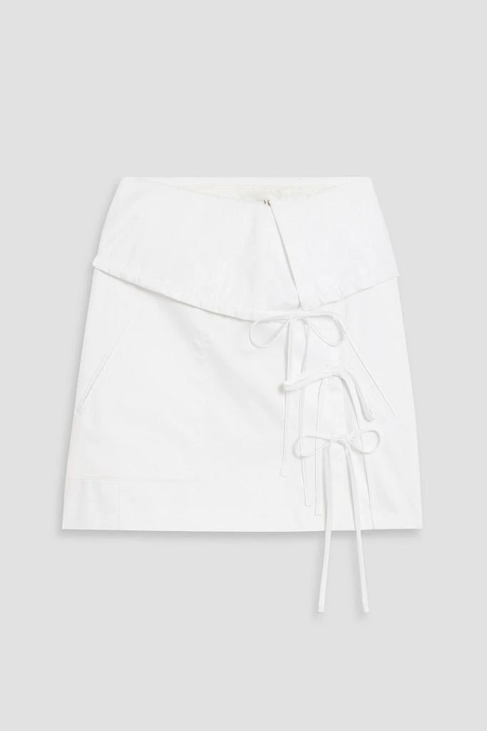 Altuzarra Bow-detailed cotton-poplin mini skirt 1