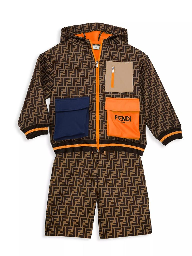 Fendi Boy's Allover FF Neoprene Shorts 2