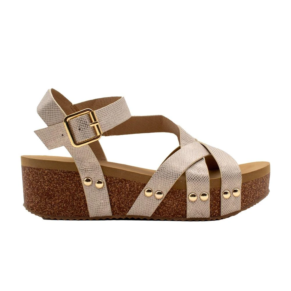VOLATILE Sandcastle Ankle Strap Wedge Sandals 1
